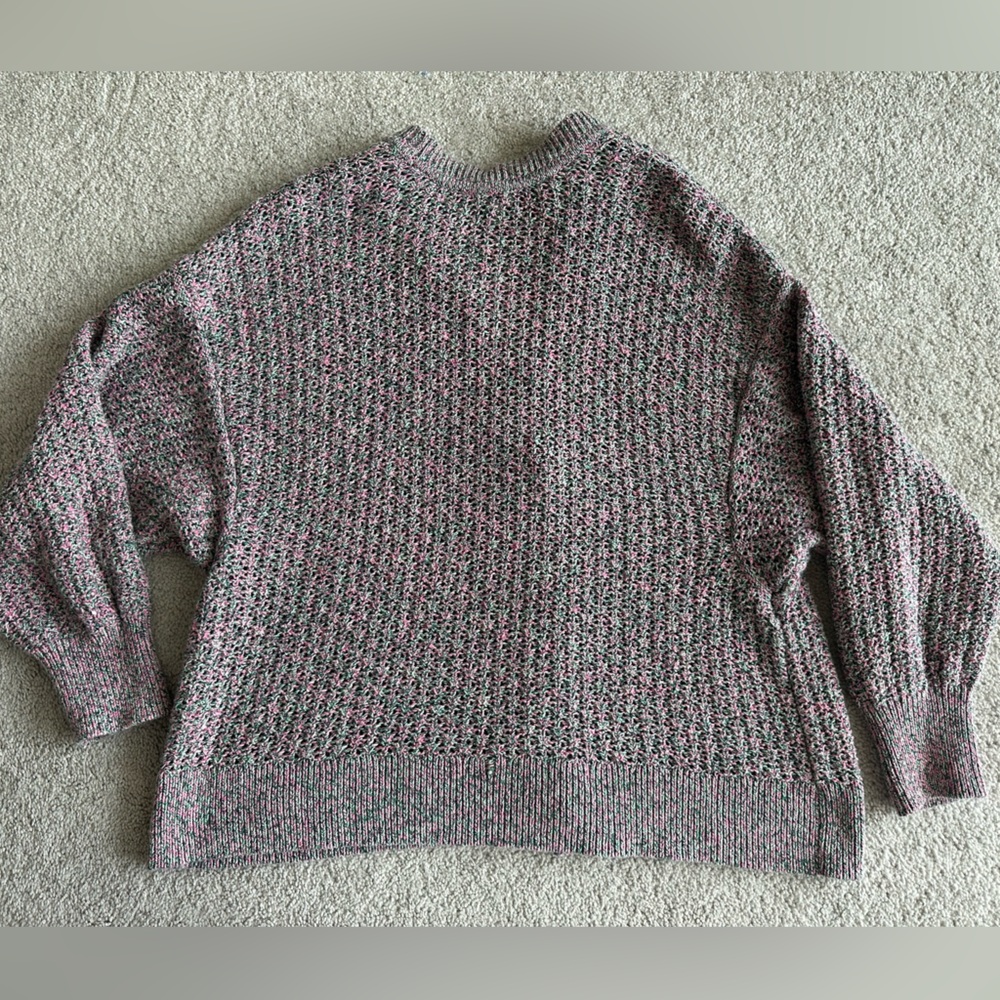 J.Jill Chunky Knit Cardigan Womens XL Button Front Cozy Boxy Textured Sweater - Picture 8 of 12